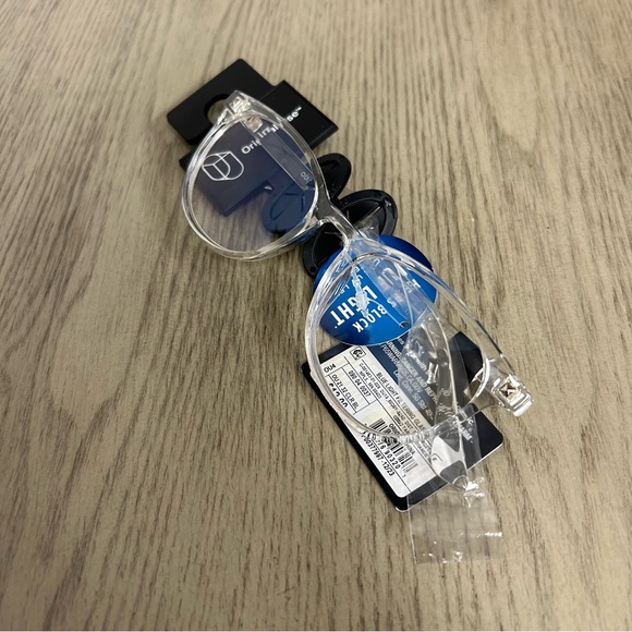 Original Use Men's Crystal Clear Blue Light Filtering Square Glasses in Clear - Picture 5 of 10